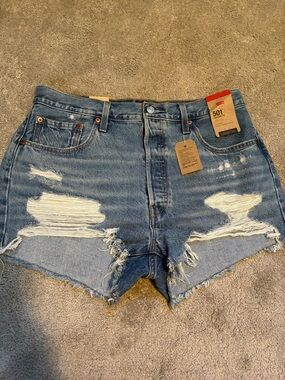 Levi's 501 Cutoff Distressed Denim Shorts